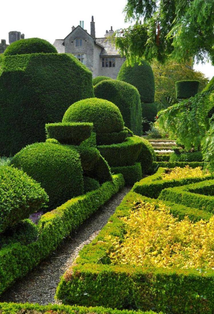 Сад левенс холл в камбрии, англия самый красивый и ароматный сад
